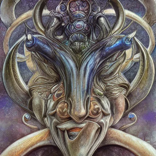 Image similar to detailed and sharp taurus artwork, mystic style, detailed, 8 k, detailed, symmetrical, by brian froud