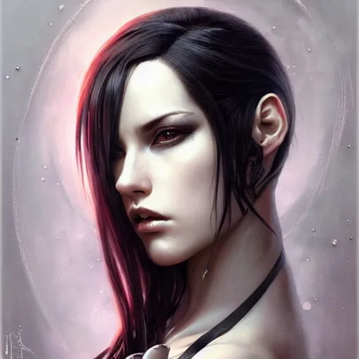 Prompt: tifa lockhart, intricate, elegant, highly detailed, smooth, sharp focus, award - winning, masterpiece, in the style of tom bagshaw, cedric peyravernay, peter mohrbacher, pinterest