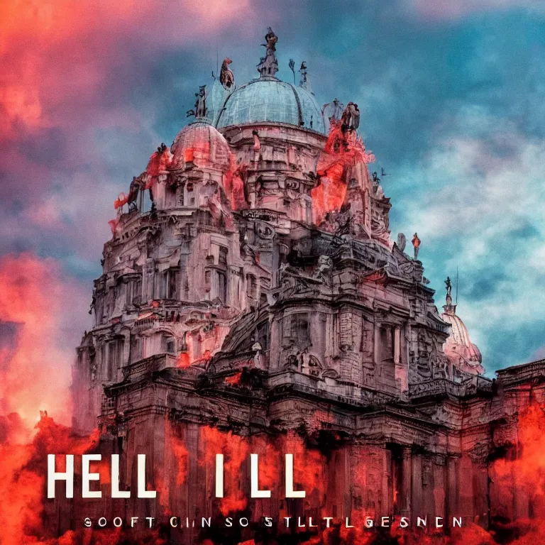 Image similar to hell sightseeing album cover, film, soft lighting gradient. no text no watermarks.