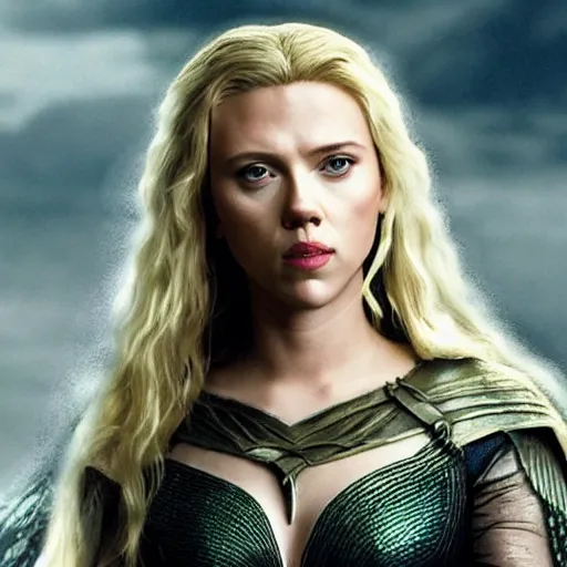 Image similar to scarlett johansson as galadriel