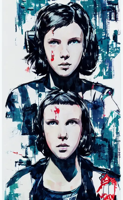 Image similar to Millie Bobby Brown by Yoji Shinkawa