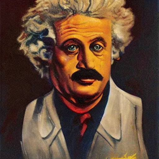 Prompt: soviet einstein portrait