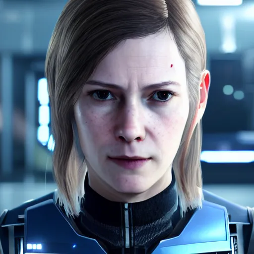 Prompt: Character portrait of Kara from the game Detroit : Become Human