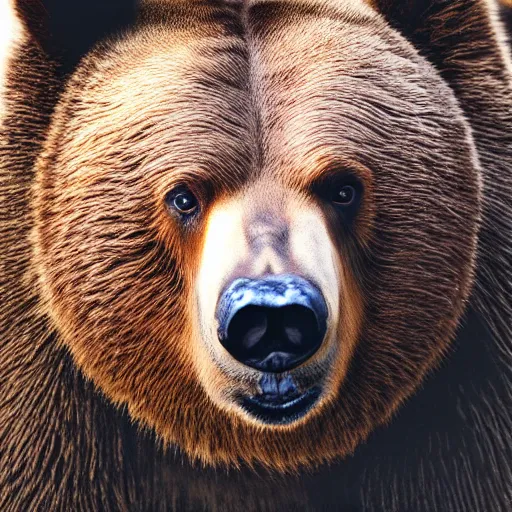 Image similar to a bear, digital art, insanely detailed, elegant, studio photography