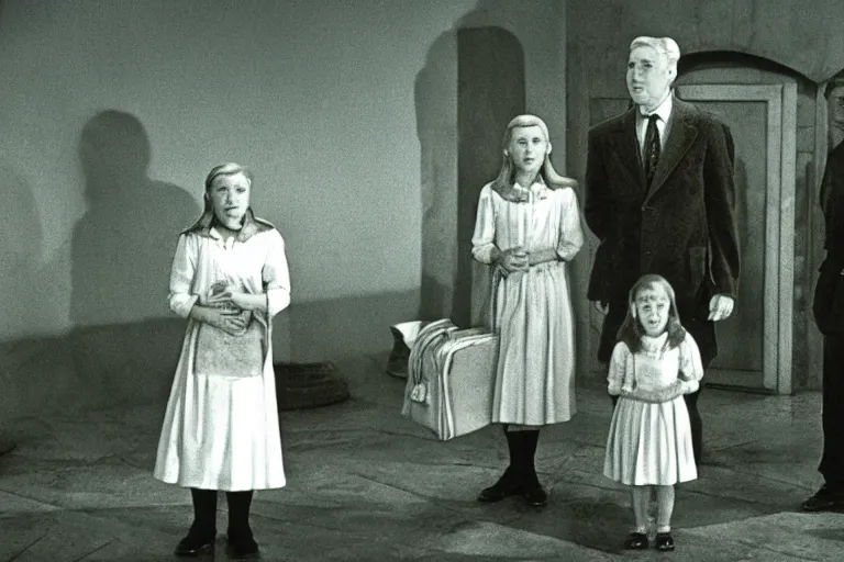 Image similar to still image from the sound of music by david lynch, ultra detailed, finely detailed