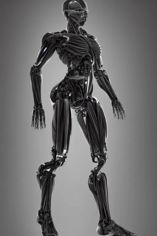 Prompt: full body female human anatomy concept, medical anatomy, cybernetic implants, gun metal grey, mecha limbs, muscular system reference, anatomical art, digital art, in the style of ruben alba, aaron sims, amanda lilleston, luka mivsek, bryan christie, ranjit ghosh, artstation, pinterest, deviantart, photoshop, octane render, unreal engine