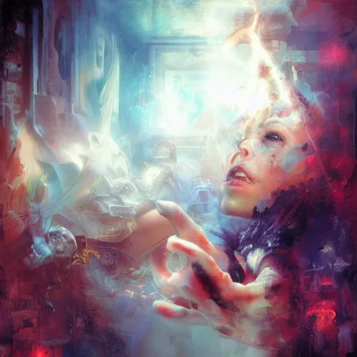 Image similar to dream time in another reality by raymond swanland, highly detailed, bright tones