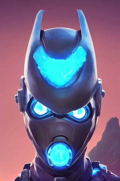 Image similar to epic mask helmet robot ninja portrait stylized as fornite style game design fanart by concept artist gervasio canda, behance hd by jesper ejsing, by rhads, makoto shinkai and lois van baarle, ilya kuvshinov, rossdraws global illumination radiating a glowing aura global illumination ray tracing hdr render in unreal engine 5