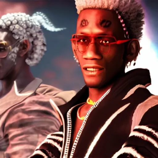 Image similar to young thug, as a character in tekken