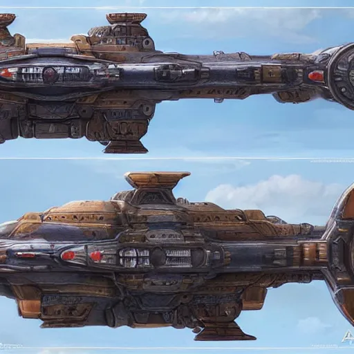 Image similar to magitech skyship, highly detailed, beautiful, by artstation