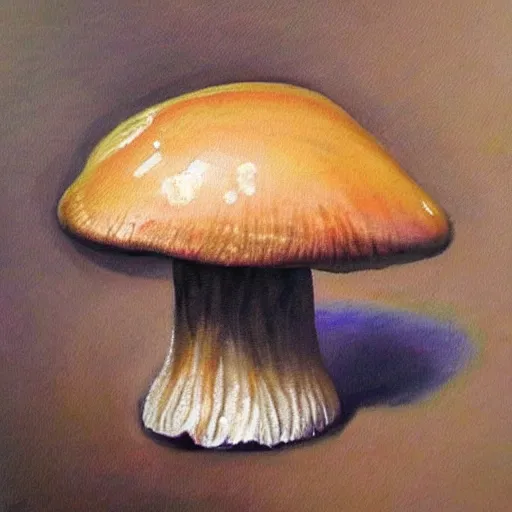 Image similar to the best painting of a mushroom ever