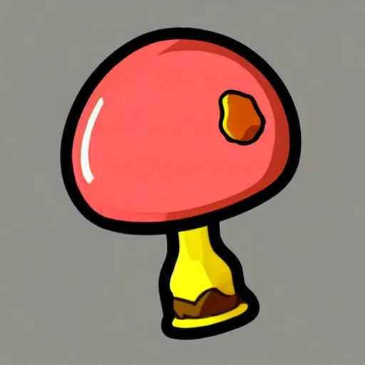 Image similar to anthropomorphic mushroom, sticker,