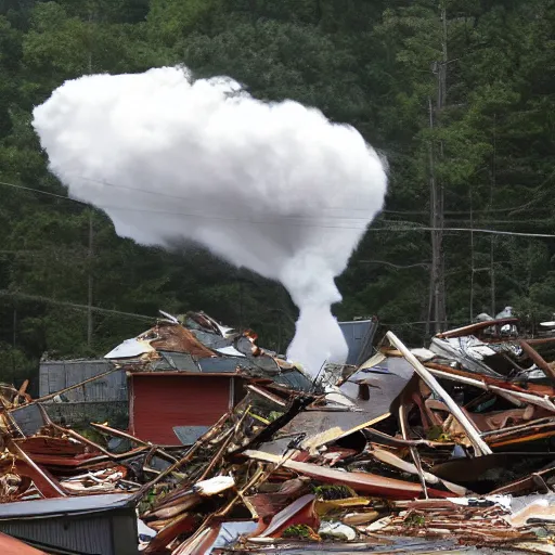 Prompt: appalachian demolition deathspark tornado