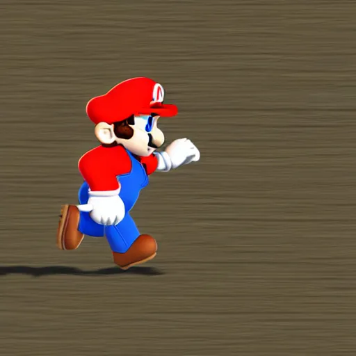 Prompt: mario running animation frame 3