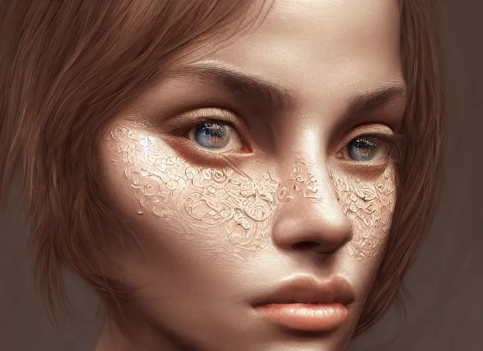Prompt: award - winning intricate highly detailed artwork featuring a hyper - realism digital portrait of the most beautiful woman in the world, zbrush, perfect eyes. by artstation, deviant art.