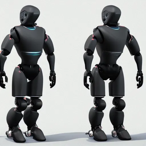 Image similar to human robot, unreal engine full body