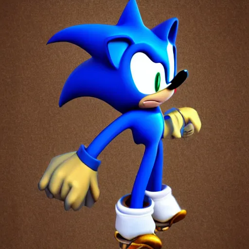 Image similar to steampunk sonic the hedgehog, 8 k, high detail