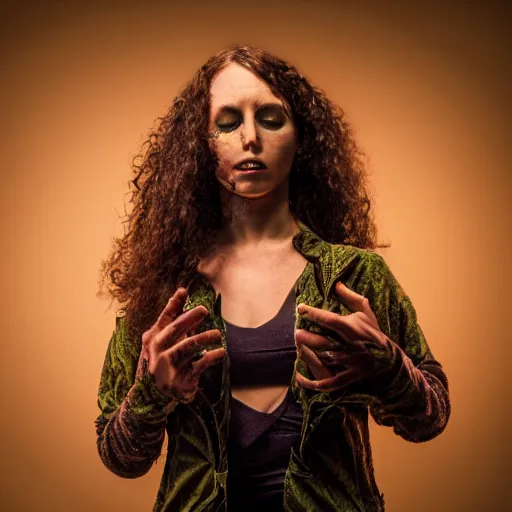 Image similar to marijuana bud woman smoking, epic award winning professional profile photography, dystopian esoteric surrealism, dramatic cinematic lighting, high times, 8 k