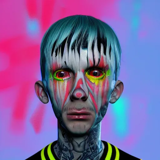 Prompt: hi mark ( akwaaba tommy ), in the style of billelis and james jean and pedro conti and stanley kubrick, inspired by die antwoord, kawaii colors, photorealistic, epic, super technical, 3 d render