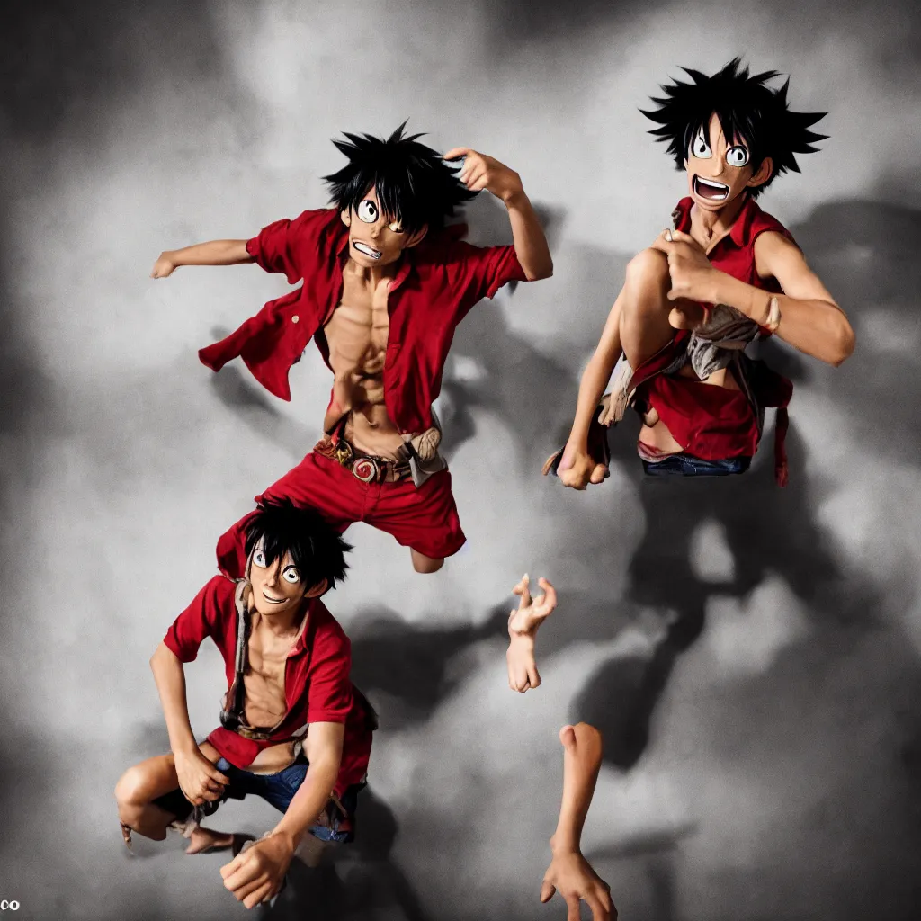 Image similar to photo of monkey d. luffy in real life, portrait photography by annie leibovitz, stanley kubrick, volumetric lighting, mid shot, rule of thirds, highly detailed, 4 k, hdr, smooth, sharp focus, hig