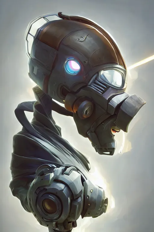 Image similar to epic mask helmet robot ninja portrait stylized as fornite style game design fanart by concept artist gervasio canda, behance hd by jesper ejsing, by rhads, makoto shinkai and lois van baarle, ilya kuvshinov, rossdraws global illumination radiating a glowing aura global illumination ray tracing hdr render in unreal engine 5