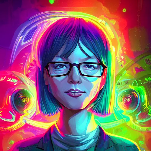 Image similar to skill magic geek inside matrix deepdream radiating a glowing aura stuff loot legends stylized digital illustration video game icon artstation lois van baarle, ilya kuvshinov, rossdraws,