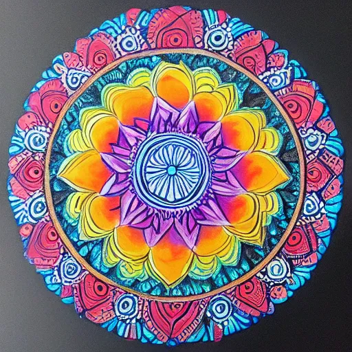 Prompt: mandala art