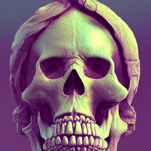 Image similar to portrait_of_a_melting_skull._intricate_abstract._intricate_artwork._by_Tooth_Wu_wlop_beeple_dan_mumford._octane_render_trending_on_artstat