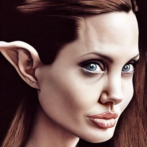 Image similar to an amazing award winning photo of angelina jolie as princess zelda