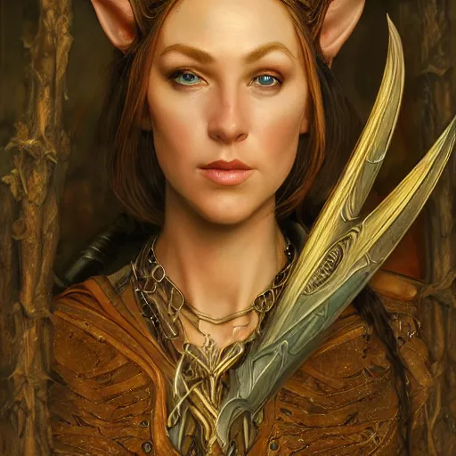 Prompt: Elven Huntress, detailed, centered, digital painting, artstation, concept art, donato giancola, Joseph Christian Leyendecker, WLOP, Boris Vallejo, Breathtaking, 8k resolution, extremely detailed, beautiful, establishing shot, artistic, hyperrealistic, beautiful face, octane render, cinematic lighting, dramatic lighting, masterpiece