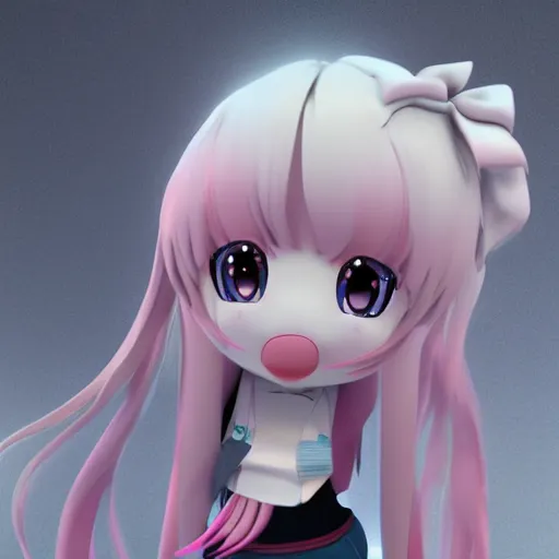 Prompt: cute fumo plush of a popstar girl, anime girl, idol, artstation, vray