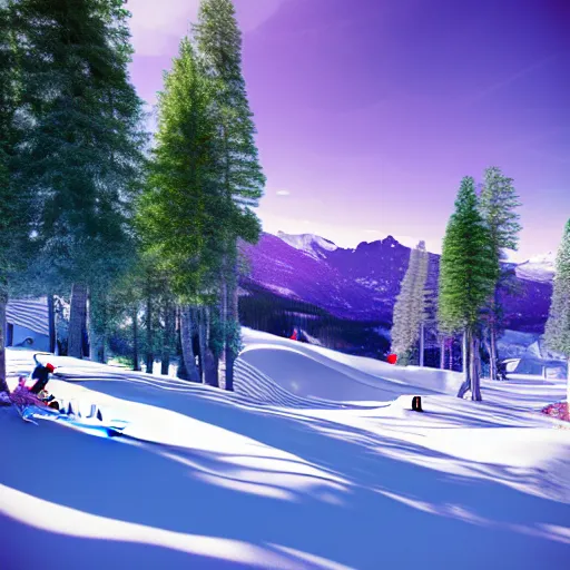 Prompt: : psychedelic ski resort, architectural plans hyper - realistic, detailed, render by c 4 d octane, unreal engine, 8 k 3 d render ray traceing