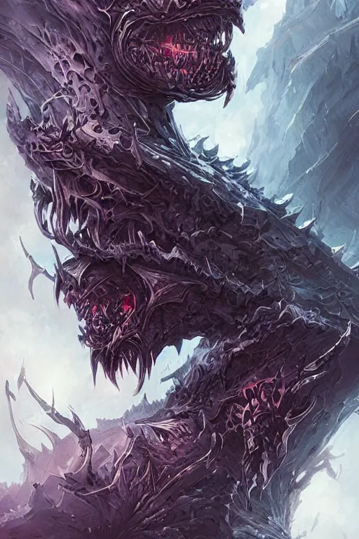 Image similar to An evil monster by ross tran, hyper-detailed, intricate, wide angle, beautiful, fantasy, concept art