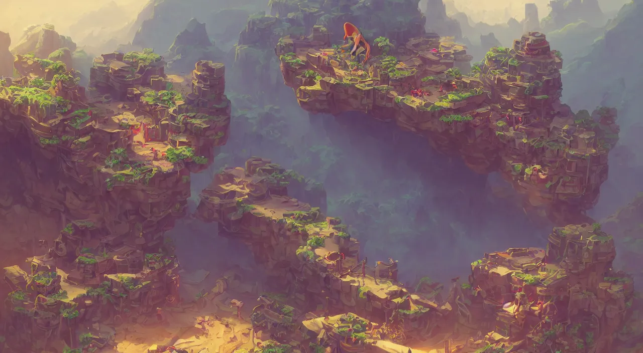 Image similar to grounded camera low angle arabian marketplace skyup vivid tissu color fabric greeble block jungle dirt wall fortress volume lighting video game icon, 2 d game art gta cover, official fanart behance hd artstation by jesper ejsing, by rhads, makoto shinkai and lois van baarle, ilya kuvshinov, rossdraws