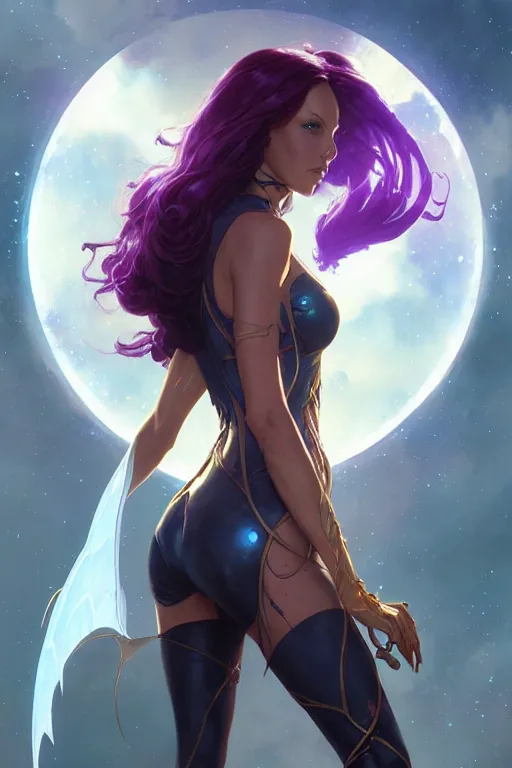 Prompt: aeon flux as starfire profile picture by Greg Rutkowski, matte painting, intricate, fantasy concept art, elegant, by Stanley Artgerm Lau, WLOP, golden ratio, thomas kindkade, alphonse mucha, loish, norman Rockwell,