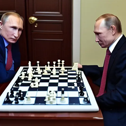 Image similar to photo of putin playing chess, 4 k