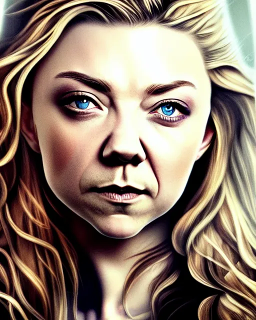 Image similar to natalie dormer, character portrait, portrait, close up, concept art, intricate details,,