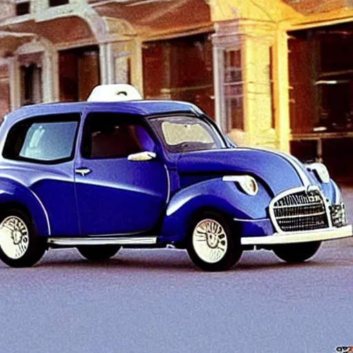 Image similar to pt cruiser time machine, photo still from the movie back to the future