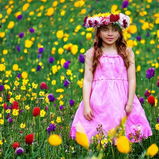 Image similar to flowerheaded girl in flowerfield