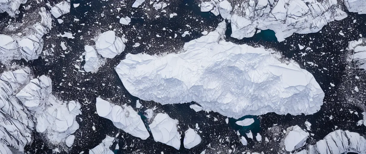 Image similar to atmospheric gorgeous award winning hd 8 k 3 5 mm depth of field filmic aerial establishing shot national geographic photograph of antarctica barren snowy landscape with a blizzard rolling into the frame