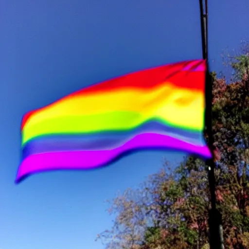 Image similar to beautiful amazing, award - winning photograph of lgbt flag waving in the wind