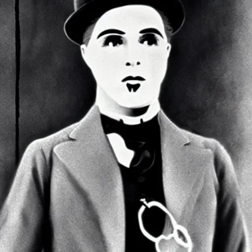 Image similar to Charlie Chaplin as terminator