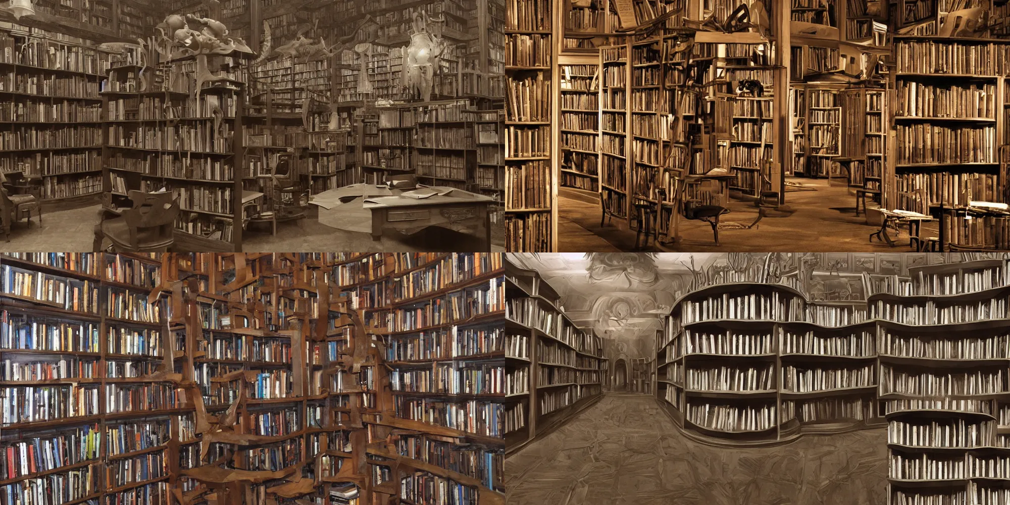 Prompt: library of unspoken horrors