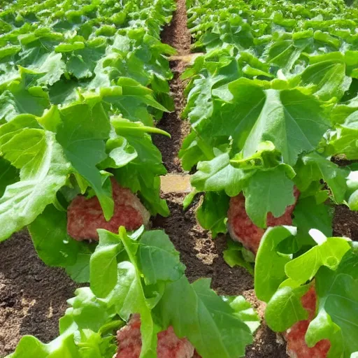 Image similar to look at this new plant, it grows fresh hamburgers and cheeseburgers right on the vine, brimming with a fresh crop of burgers growing on this burger plant