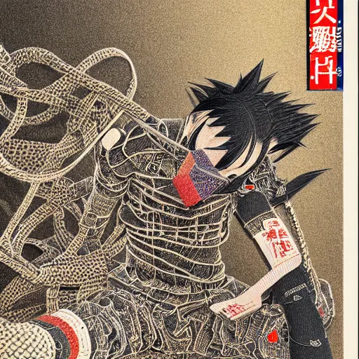 Image similar to 8 k 3 d capture scan of japanese package, high textured, conceptual, intricate detailed painting, illustration sharp detail, manga 1 9 9 0