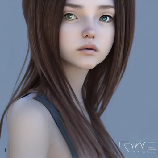 Image similar to brown haired girl by ryohei fuke, detailed, highly detailed, realistic, sci fi setting, volumetric shading, 4 k, trending on artstation