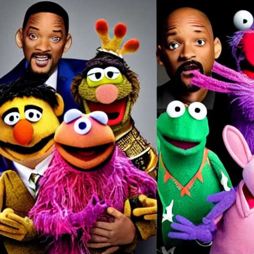 Image similar to will smith as a muppets