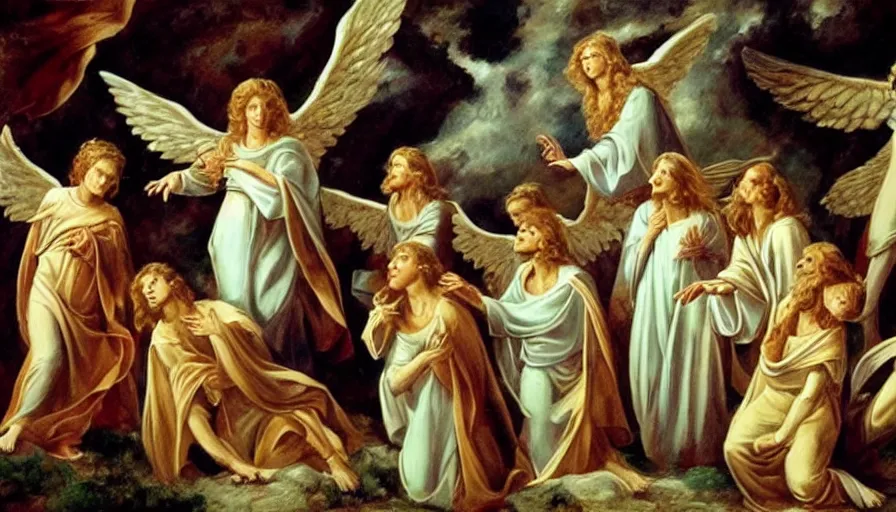 Image similar to angels as portrayed in the bible