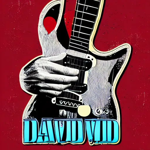 Prompt: david gilmour playing guitar, sticker - art, svg vector, adobe - illustrator