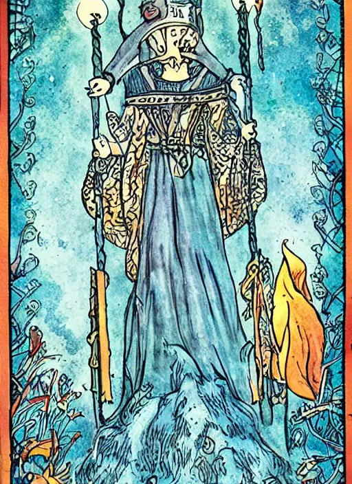 Prompt: detailed tarot card designed by morgan sorensen